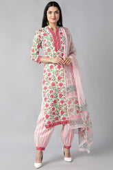 Women Cotton Floral Printed Kurta Salwar